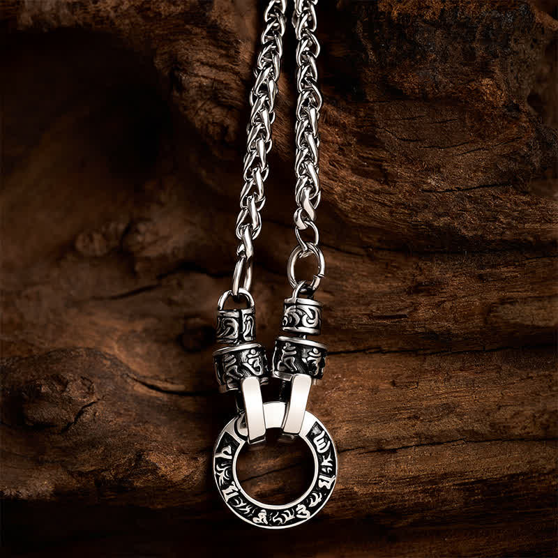 Nimara Ritual Copper Om Mani Padme Hum Grounding Chain Necklace