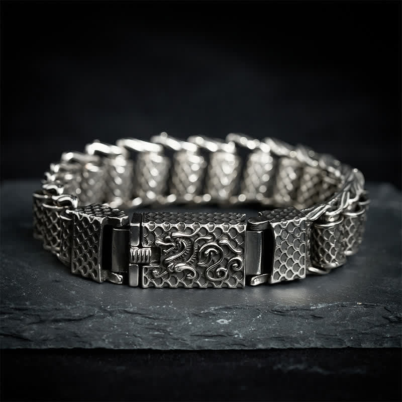 Nimara Ritual Copper Dragon Chain Link Wealth Bracelet
