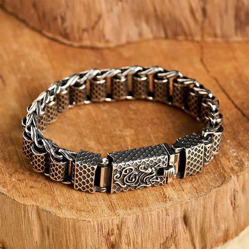 Nimara Ritual Copper Dragon Chain Link Wealth Bracelet