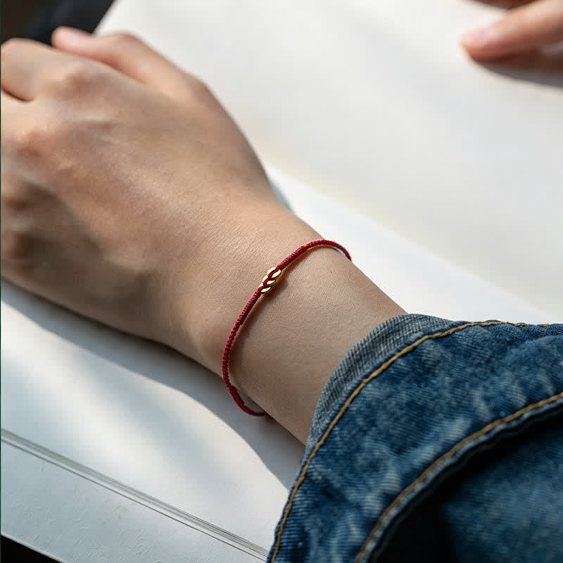 Nimara Ritual Copper Coins Hand-Woven Red Multicolor String Luck Bracelet