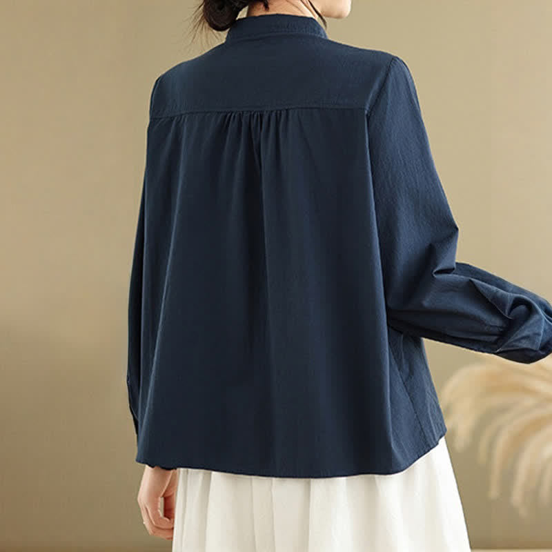 Nimara Ritual Summer Casual Vintage Button-Up Solid Women's Long Sleeve Shirts