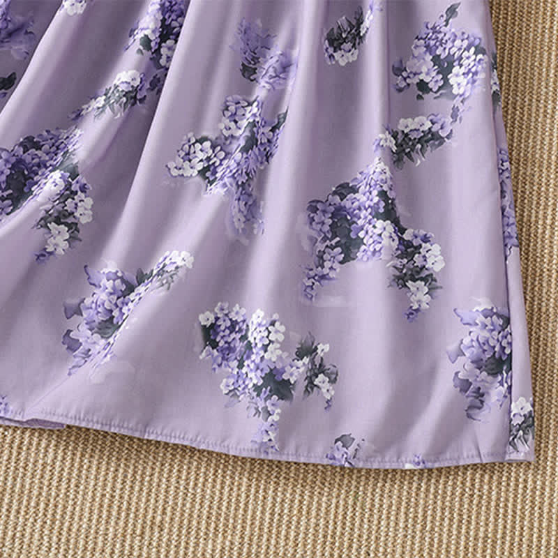Nimara Ritual Summer Casual Elegant Drawstring Floral Women's Short Sleeve Dresses With Pocket