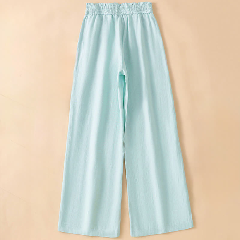 Nimara Ritual Summer Casual Minimalist Drawstring Solid Ankle Pants Women's Straight Leg Pants With Pocket