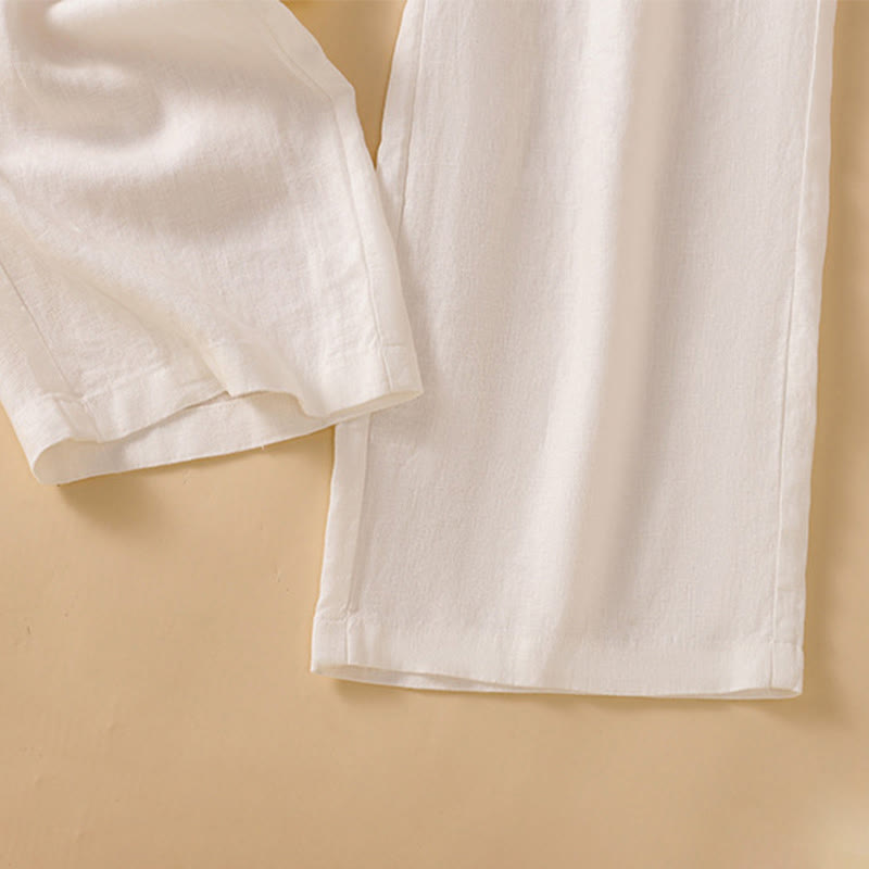 Nimara Ritual Summer Casual Minimalist Drawstring Solid Ankle Pants Women's Straight Leg Pants With Pocket