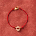 Nimara Ritual Hetian Jade Peace Buckle Koi Fish Clasp Red String Lucky Bracelet