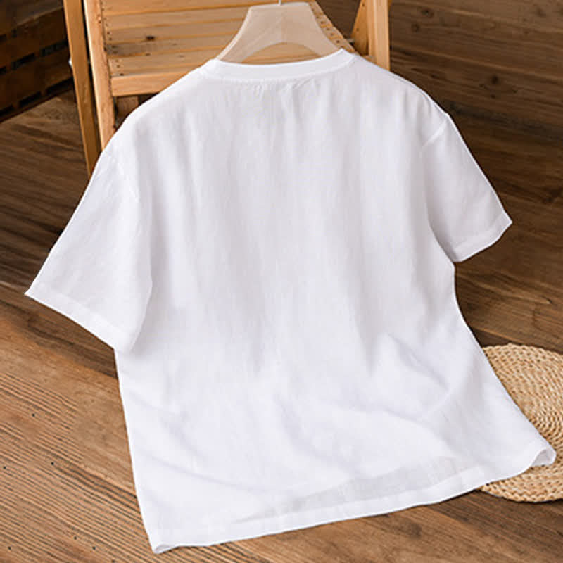 Nimara Ritual Summer Casual Minimalist Solid Men's Short Sleeve T-Shirts With Patch Pocket