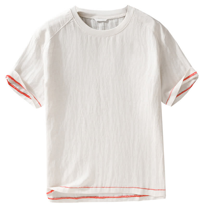 Nimara Ritual Summer Casual Vintage Washed Solid Men's Short Sleeve T-Shirts