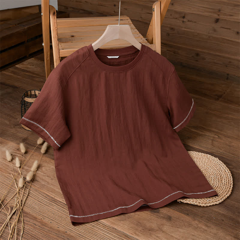 Nimara Ritual Summer Casual Vintage Washed Solid Men's Short Sleeve T-Shirts
