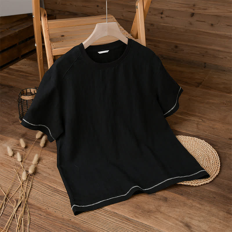 Nimara Ritual Summer Casual Vintage Washed Solid Men's Short Sleeve T-Shirts