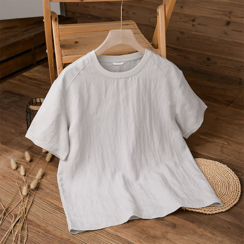 Nimara Ritual Summer Casual Vintage Washed Solid Men's Short Sleeve T-Shirts