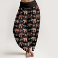 Nimara Ritual Cotton Elephant Mandala Pattern Women's Elastic Waist Harem Pants