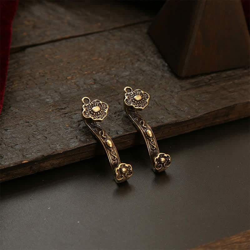 Nimara Ritual Copper Pi Xiu Chinese Coin Ruyi Lotus Wealth Keychains