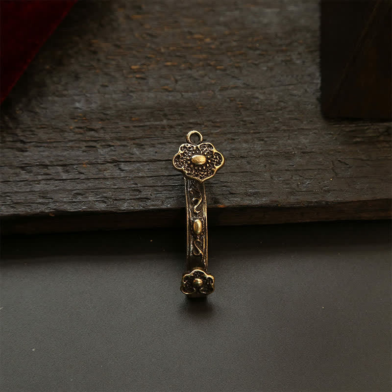 Nimara Ritual Copper Pi Xiu Chinese Coin Ruyi Lotus Wealth Keychains