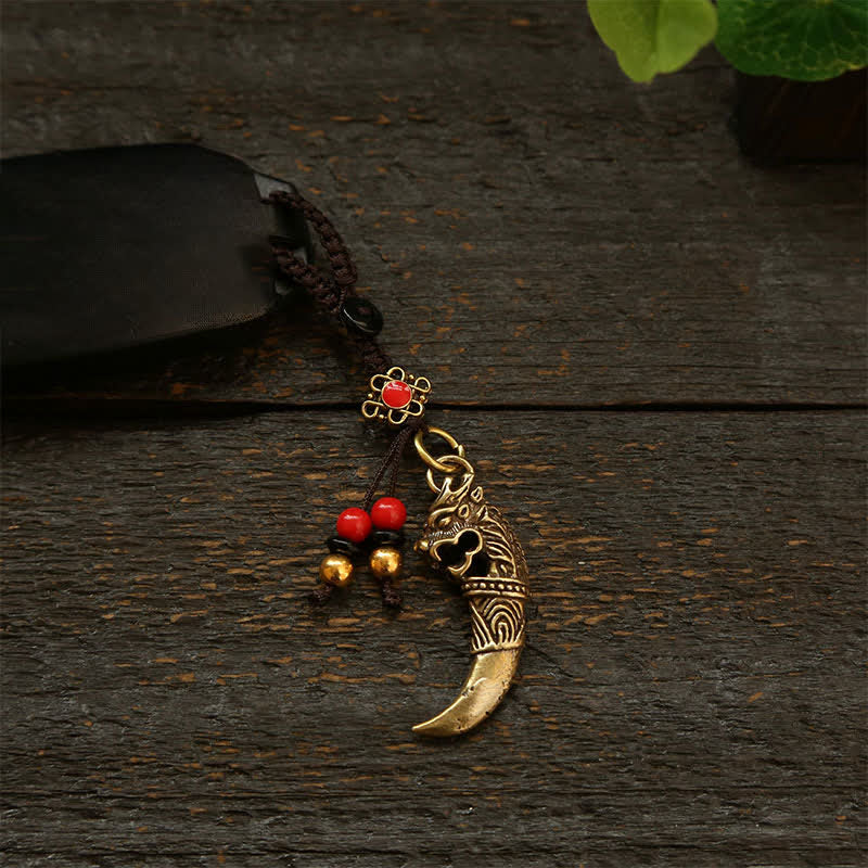 Nimara Ritual Copper Pi Xiu Braided Five Emperor Coins Gourd Wealth Keychains