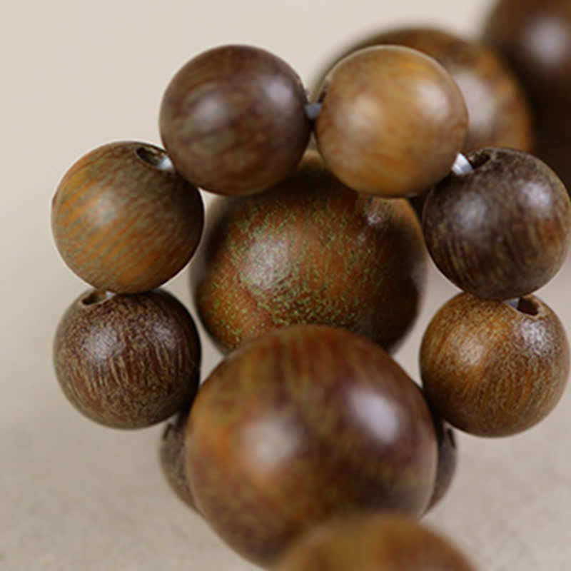 Nimara Ritual Ebony Wood Lucky Cat Grounding Beaded Bracelet