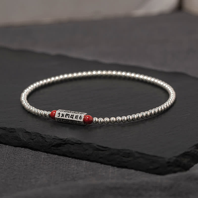 Nimara Ritual Cinnabar Om Mani Padme Hum Wisdom Anklet Bracelet