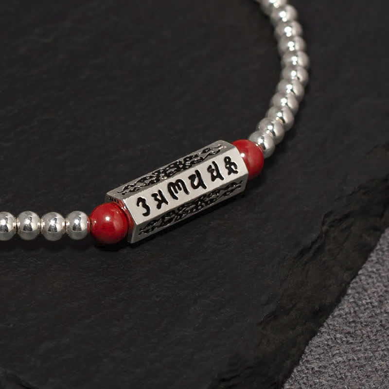 Nimara Ritual Cinnabar Om Mani Padme Hum Wisdom Anklet Bracelet