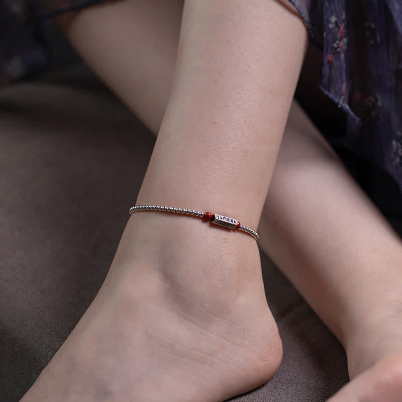 Nimara Ritual Cinnabar Om Mani Padme Hum Wisdom Anklet Bracelet