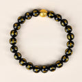 Strength and Purity Black Obsidian Om Mani Padme Hum Bracelet