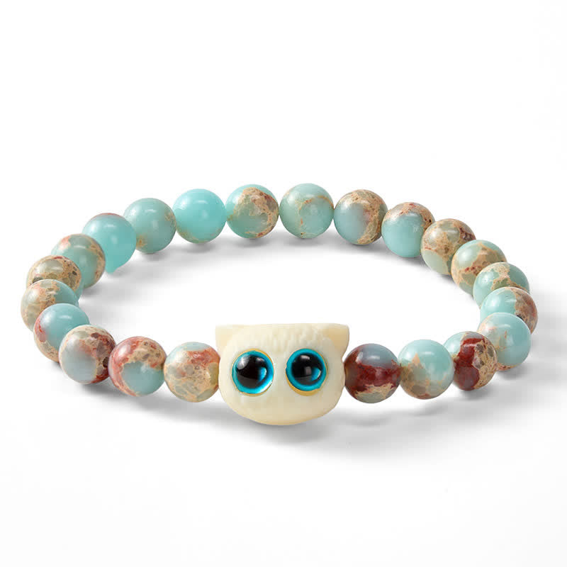 Nimara Ritual Shoushan Stone Ivory Fruit Cat Prosperity Bracelet