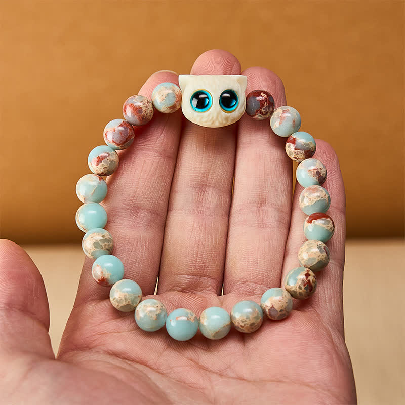 Nimara Ritual Shoushan Stone Ivory Fruit Cat Prosperity Bracelet