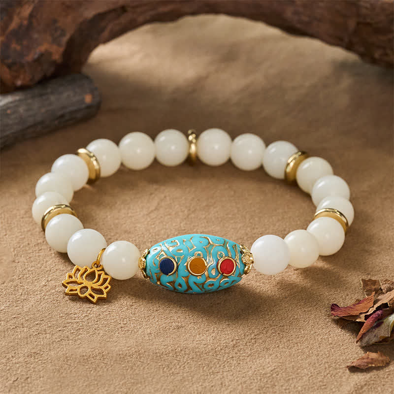 Nimara Ritual Bodhi Seed Turquoise Lotus Enlightenment Bracelet