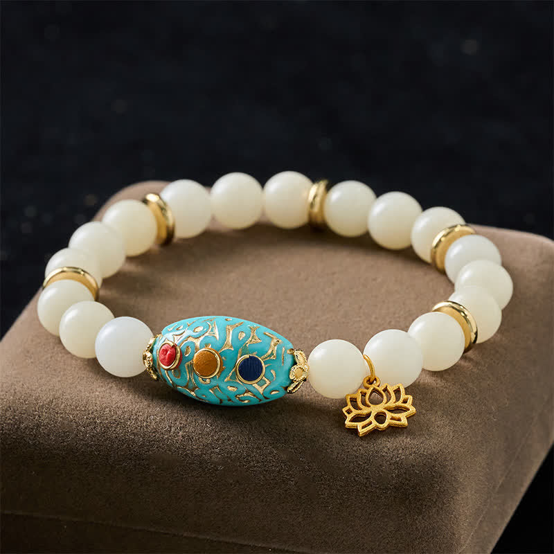 Nimara Ritual Bodhi Seed Turquoise Lotus Enlightenment Bracelet