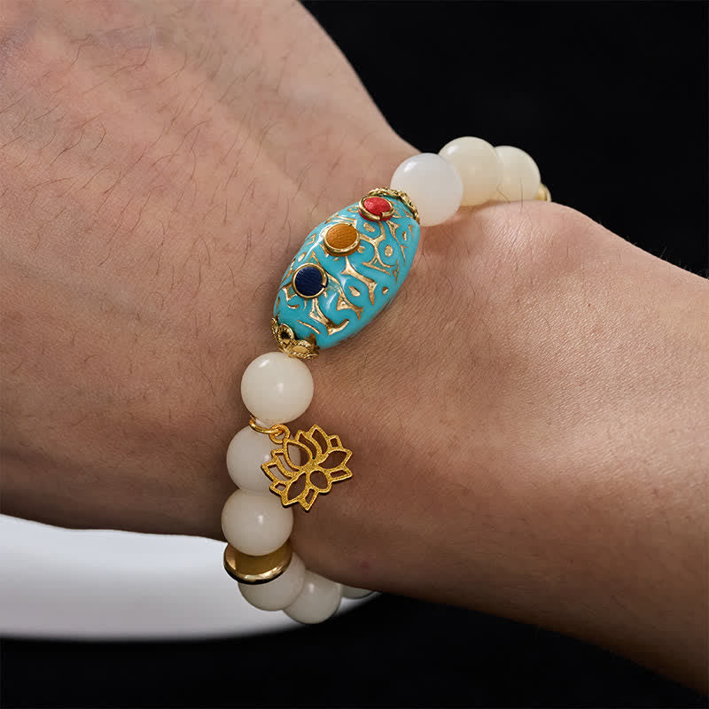 Nimara Ritual Bodhi Seed Turquoise Lotus Enlightenment Bracelet