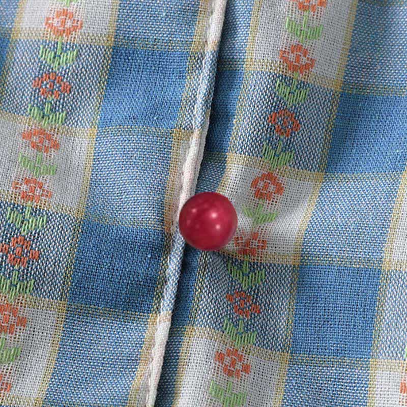Nimara Ritual Summer Button-Up Drawstring Gingham Women's Summer Sleeveless Dress With Pockets
