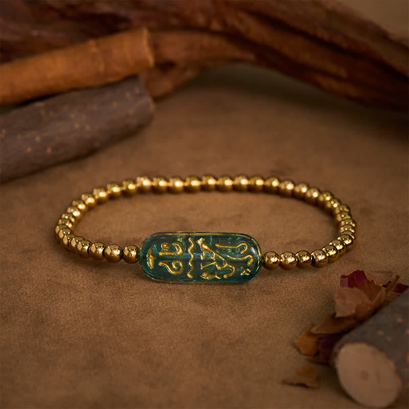 Nimara Ritual Titanium Steel Liuli Om Mani Padme Hum Stimulation Bracelet