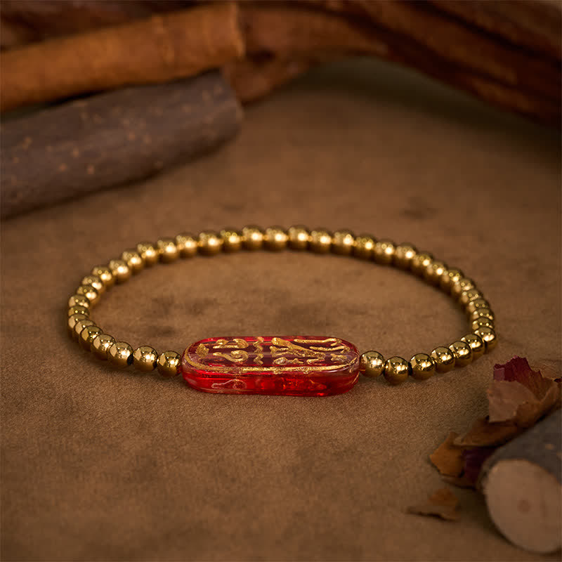 Nimara Ritual Titanium Steel Liuli Om Mani Padme Hum Stimulation Bracelet