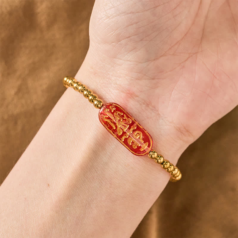 Nimara Ritual Titanium Steel Liuli Om Mani Padme Hum Stimulation Bracelet