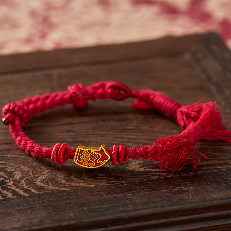 Nimara Ritual Auspicious Red String Koi Fish Success Bracelet