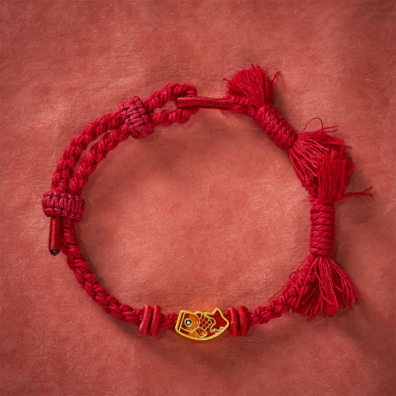 Nimara Ritual Auspicious Red String Koi Fish Success Bracelet
