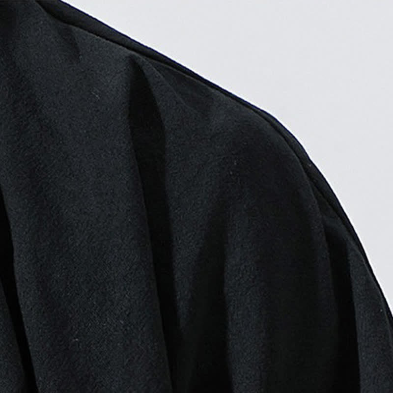 Nimara Ritual Summer Casual Minimalist Drawstring Solid Elbow-Length Sleeve Men's Kimono