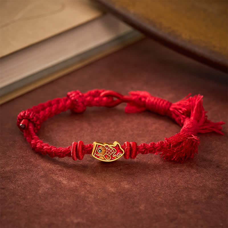 Nimara Ritual Auspicious Red String Koi Fish Success Bracelet
