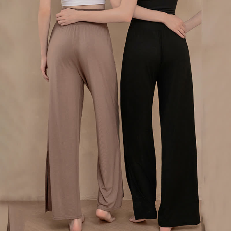 Nimara Ritual Casual Plain High Waist Elastic Women's Wide Leg Pants