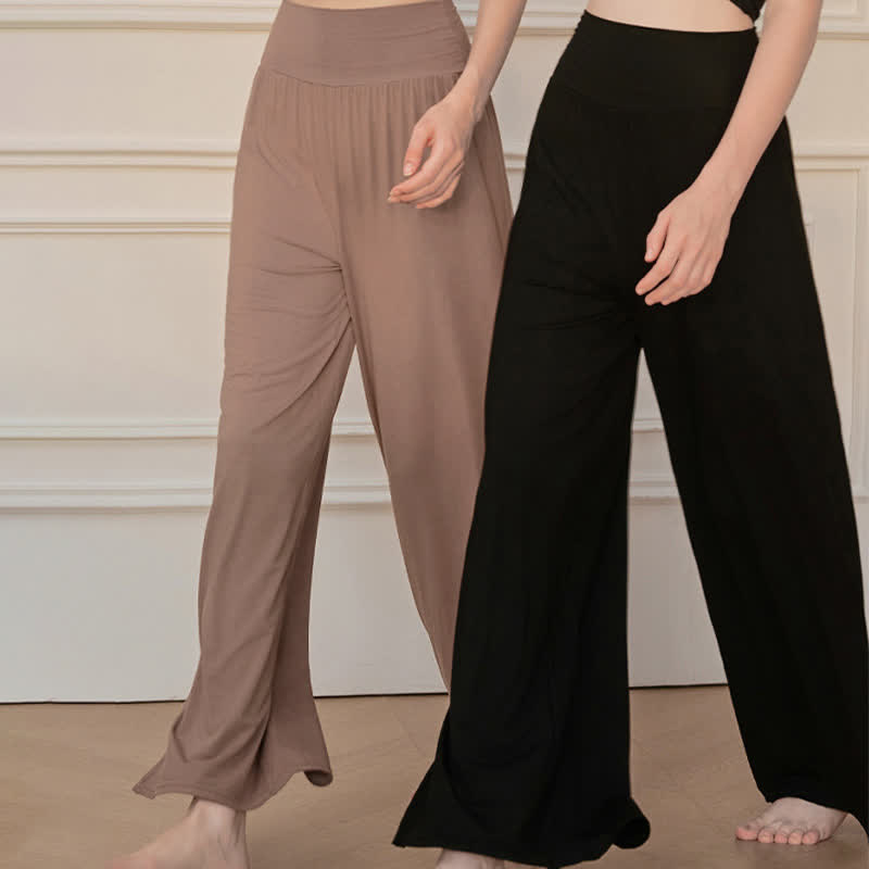 Nimara Ritual Casual Plain High Waist Elastic Women's Wide Leg Pants