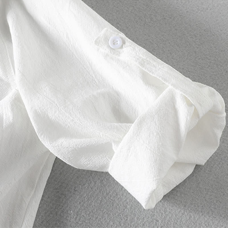 Nimara Ritual Summer Solid Men's Buttons Half Sleeve Shirt