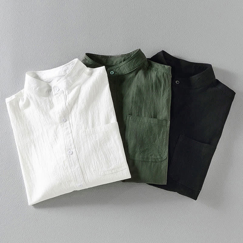 Nimara Ritual Summer Solid Men's Buttons Half Sleeve Shirt