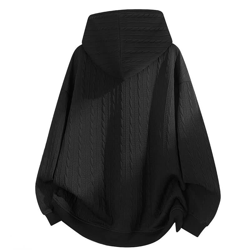Nimara Ritual Fall Winter Buttons Twisted Design Long Sleeve Men's Hoodie