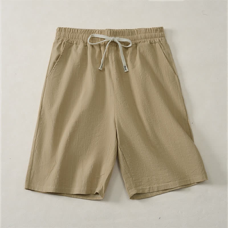 Nimara Ritual Summer Casual Drawstring Striped Men's Shorts With Pockets