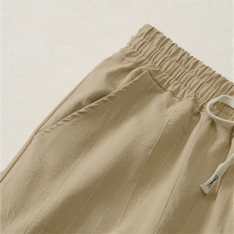 Nimara Ritual Summer Casual Drawstring Striped Men's Shorts With Pockets