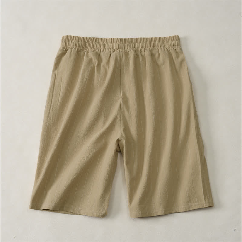 Nimara Ritual Summer Casual Drawstring Striped Men's Shorts With Pockets