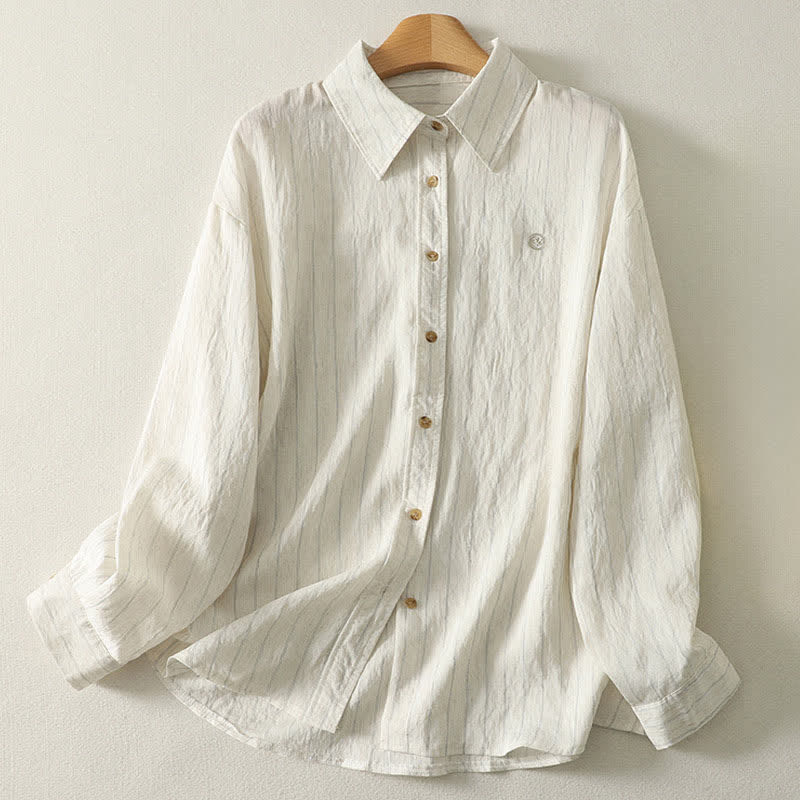 Nimara Ritual Summer Casual Minimalist Button-Up Solid Women's Long Sleeve Shirts
