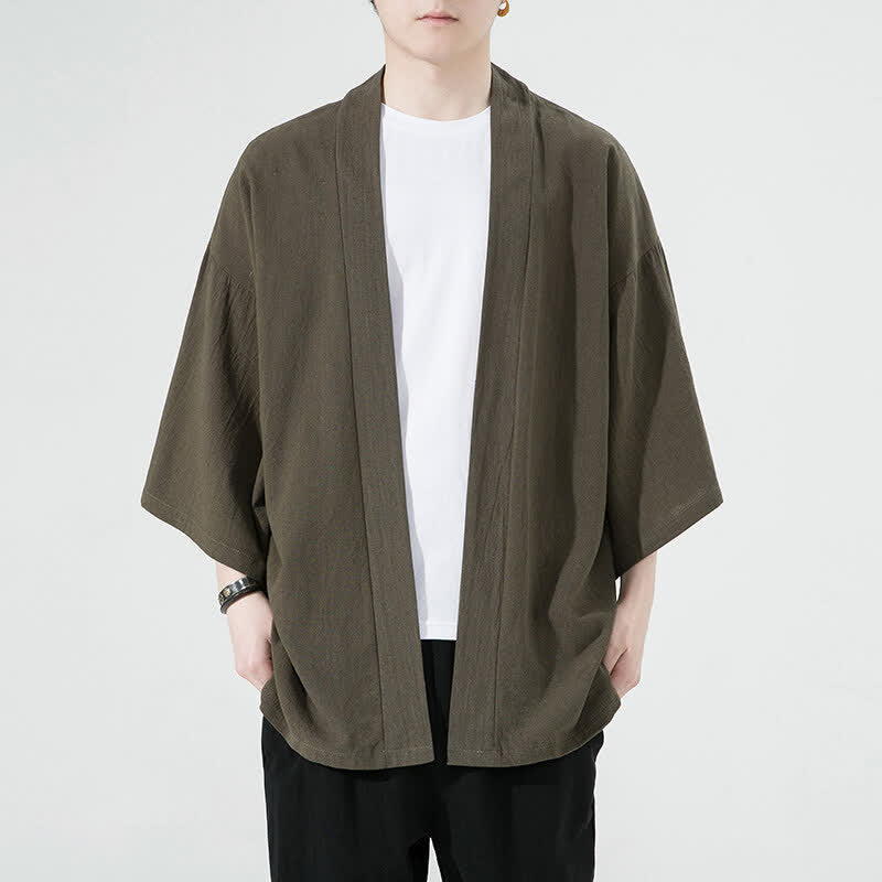 Nimara Ritual Summer Casual Minimalist Solid Men's Kimonos
