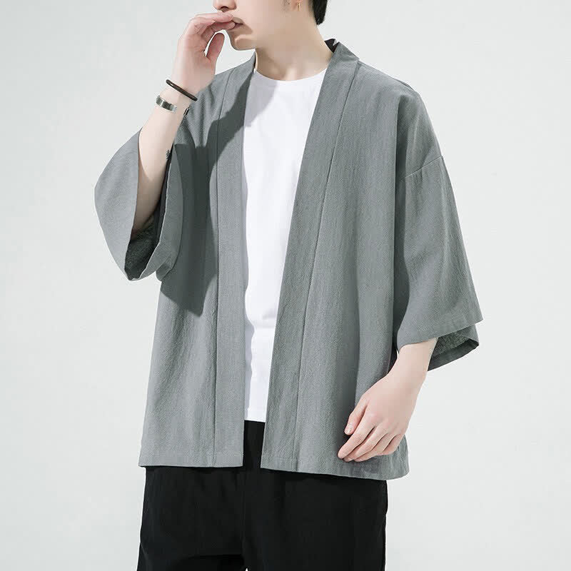 Nimara Ritual Summer Casual Minimalist Solid Men's Kimonos
