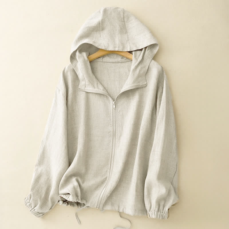 Nimara Ritual Summer Casual Minimalist Drawstring Solid Women's Long Sleeve Shirts With Pocket