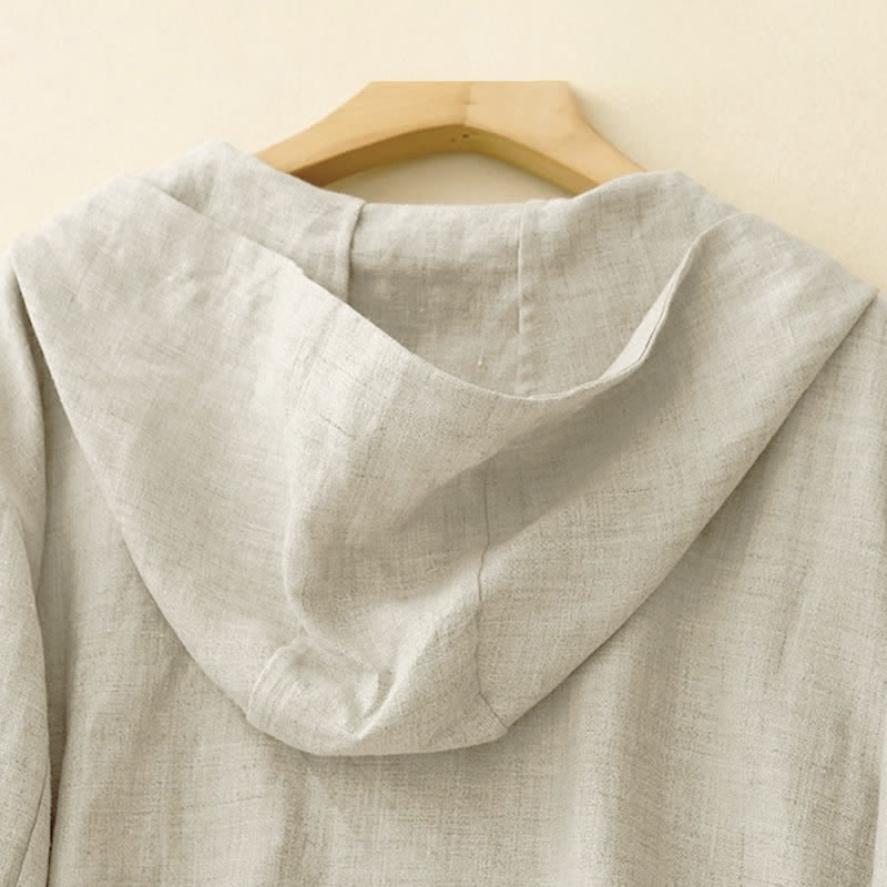 Nimara Ritual Summer Casual Minimalist Drawstring Solid Women's Long Sleeve Shirts With Pocket