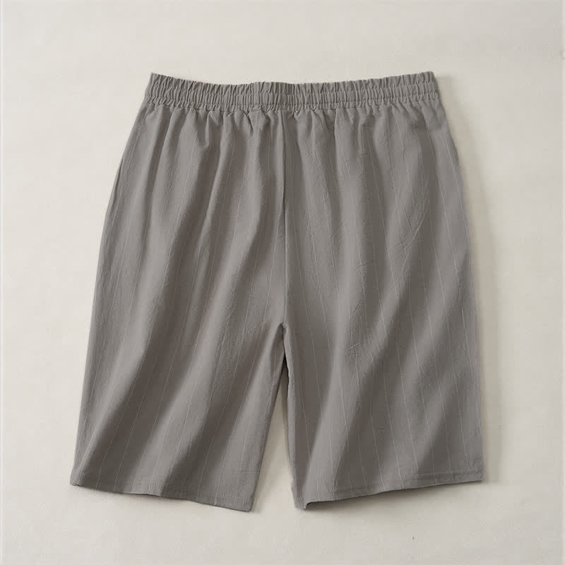 Nimara Ritual Summer Casual Drawstring Striped Men's Shorts With Pockets